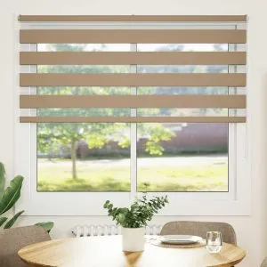 Jaluzea tip zebra 155×100 cm lățime țesătură 150,9 cm poliester