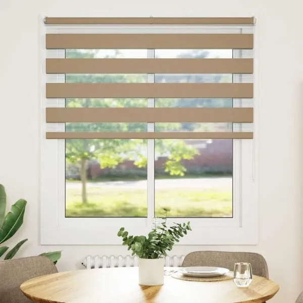 Jaluzea tip zebra 120×150 cm lățime țesătură 115,9 cm poliester