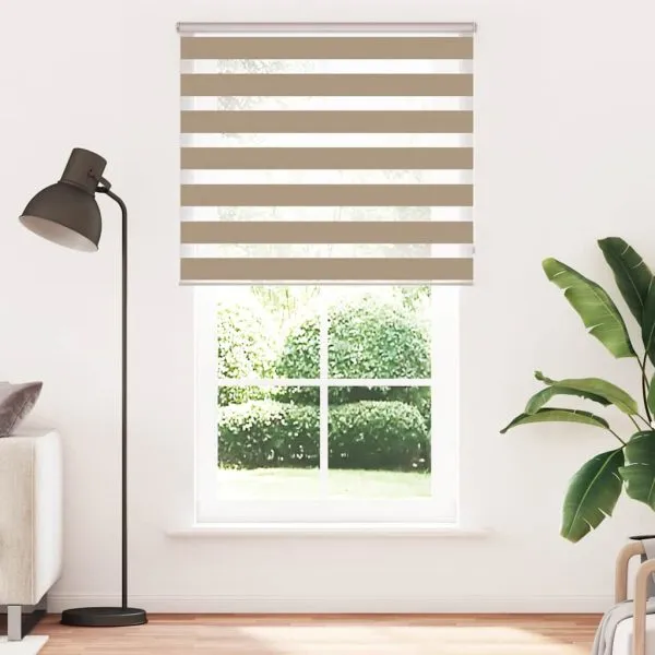 Jaluzea tip zebra 130×200 cm lățime țesătură 125,9 cm poliester