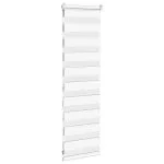 Jaluzea tip zebra alb lățime țesătură 45,9 cm poliester