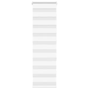 Jaluzea tip zebra alb lățime țesătură 40,9 cm poliester