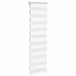 Jaluzea tip zebra alb lățime țesătură 40,9 cm poliester