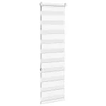 Jaluzea tip zebra alb lățime țesătură 40,9 cm poliester