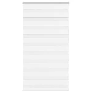 Jaluzea tip zebra alb lățime țesătură 80,9 cm poliester