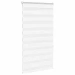 Jaluzea tip zebra alb lățime țesătură 80,9 cm poliester