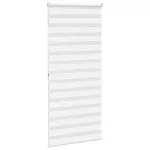 Jaluzea tip zebra alb lățime țesătură 110,9 cm poliester