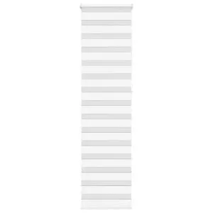 Jaluzea tip zebra alb lățime țesătură 60,9 cm poliester