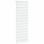 Jaluzea tip zebra alb lățime țesătură 70,9 cm poliester