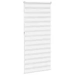Jaluzea tip zebra alb lățime țesătură 105,9 cm poliester