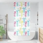 Jaluză cu role de duș cu casetă 90×240 cm lățime material 86 cm