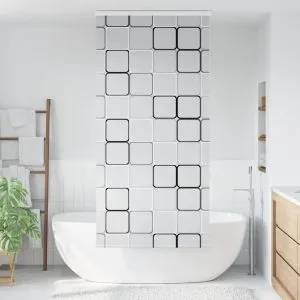 Jaluză cu role de duș cu casetă 90×240 cm lățime material 86 cm