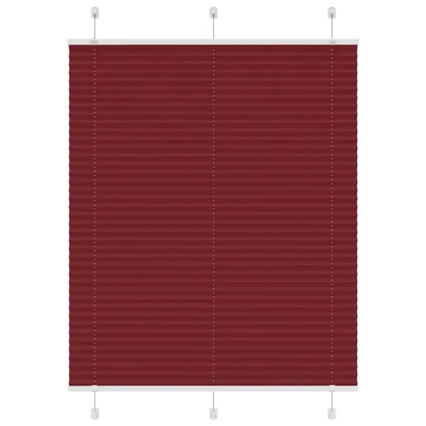 Jaluză plisată Bordeaux Roșu 80×150 cm Lățime țesătură 79,4 cm