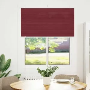Jaluză plisată Bordeaux Roșu 80×150 cm Lățime țesătură 79,4 cm