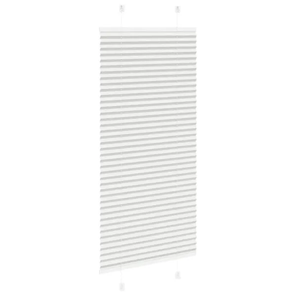Jaluză plisată gri deschis 65×150 cm Lățime țesătură 64,4 cm