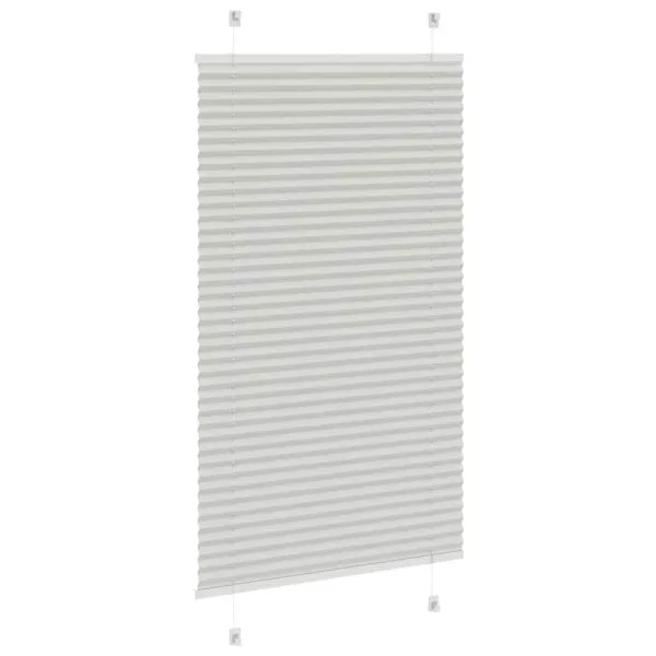 Jaluză plisată gri deschis 75x150cm Lățime țesătură 74,4 cm