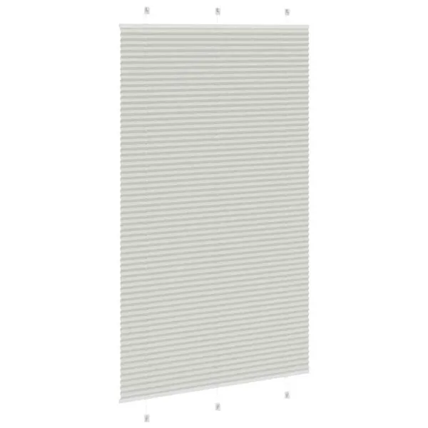 Jaluză plisată gri deschis 120×200 cm Lățime țesătură 119,4 cm
