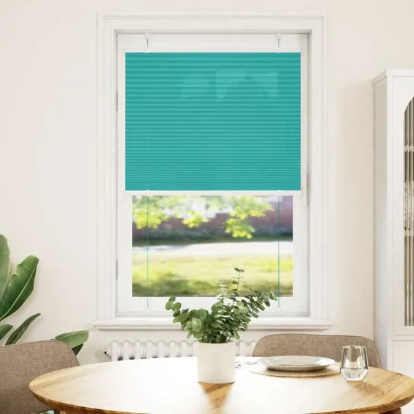 Jaluză plisată verde petrol 70×100 cm Lățime țesătură 69,4 cm