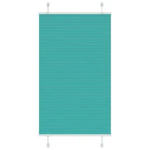 Jaluză plisată verde petrol 80x100cm Lățime țesătură 79,4 cm
