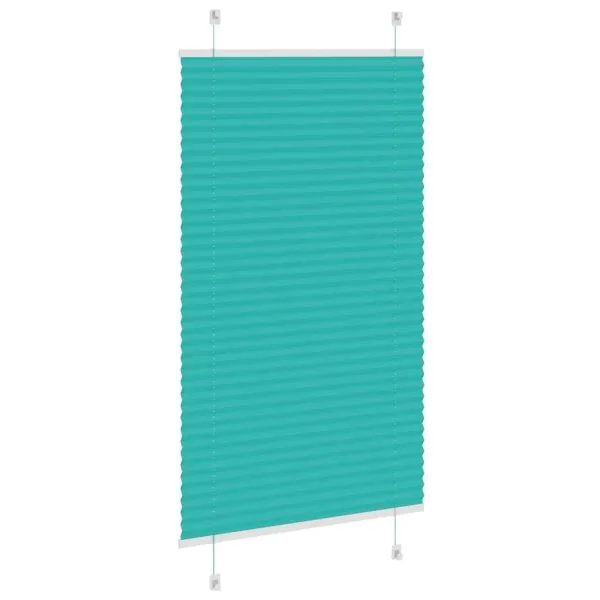 Jaluză plisată verde petrol 80x100cm Lățime țesătură 79,4 cm