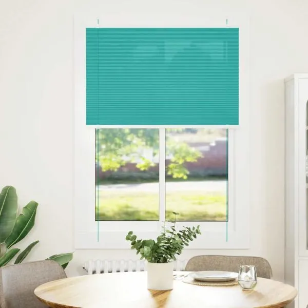 Jaluză plisată verde petrol 95×100 cm Lățime țesătură 94,4cm