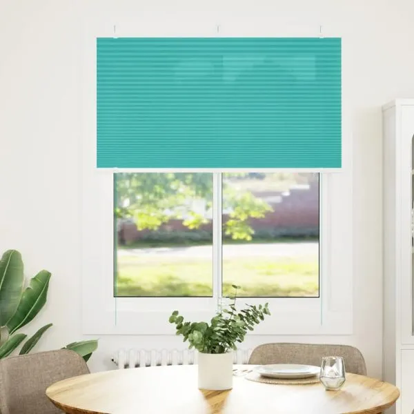 Jaluză plisată verde petrol 105×100 cm Lățime țesătură 104,4 cm