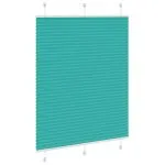 Jaluză plisată verde petrol 105×100 cm Lățime țesătură 104,4 cm