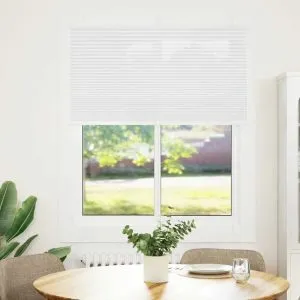 Jaluză plisată alb 105×100 cm Lățime țesătură 104,4 cm