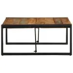 Masuta de cafea multicolora 80x80x35 cm lemn masiv recuperat