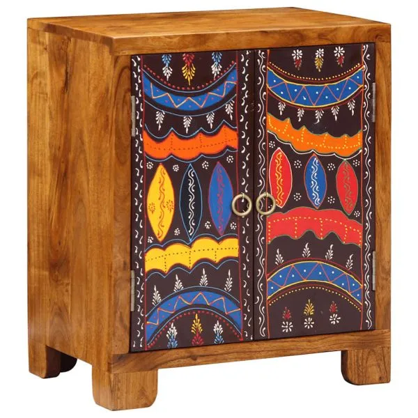 Bufetă multicolor 50x35x60 din lemn masiv de salcâm