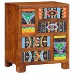 Bufetă multicolor 50x35x60 din lemn masiv de salcâm