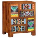 Bufetă multicolor 50x35x60 din lemn masiv de salcâm