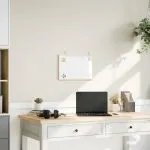 Tablă albă magnetică cu cadru din lemn masiv de pin 40×30 cm