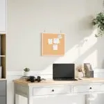 Placă de plută cu cadru din lemn masiv de pin 40×40 cm