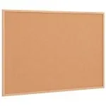 Placă de plută cu cadru din lemn masiv de pin 80×55 cm