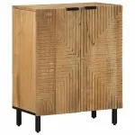 Bufete 3 buc maro 60x33x75 cm lemn masiv de mango