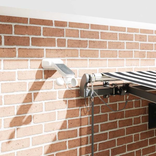Copertină retractabilă automat cu LED, antracit/alb, 450×300 cm