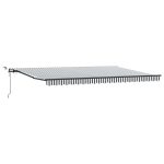 Copertină retractabilă automat cu LED, antracit/alb, 500×300 cm