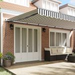 Copertină retractabilă manual, antracit/alb, 600×300 cm