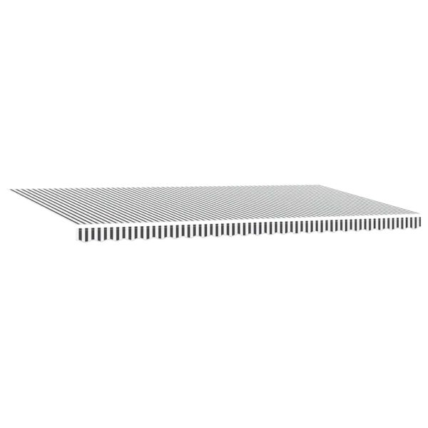 Copertină retractabilă manual, antracit/alb, 600×300 cm