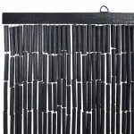 Perdele ușă cu insecte gri închis 90×220 cm bambus