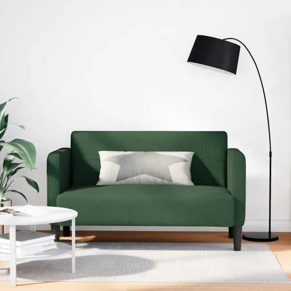 Canapea lovesea verde junglă 109 cm țesătură velur