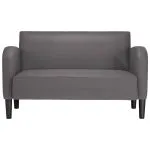 Canapea lovesea gri 110 cm piele artificială