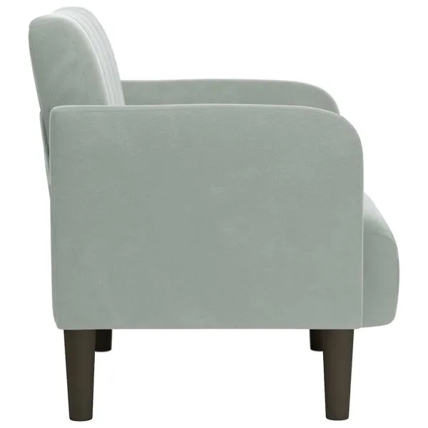 Canapea scaun cu cotiere Gri deschis 54 cm catifea