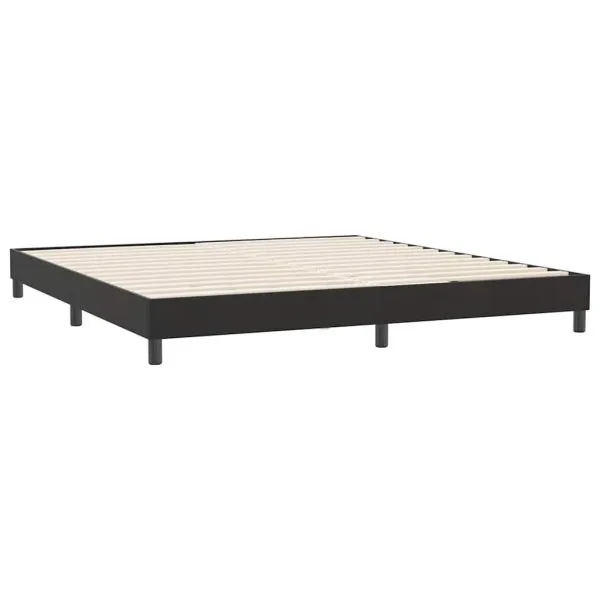 Cadru de pat fără saltea neagră 180×210 cm catifea