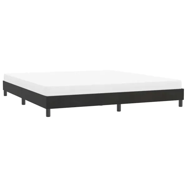 Cadru de pat fără saltea neagră 180×210 cm catifea
