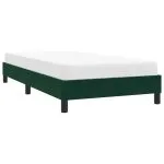 Cadru de pat fără saltea verde închis 90×220 cm catifea