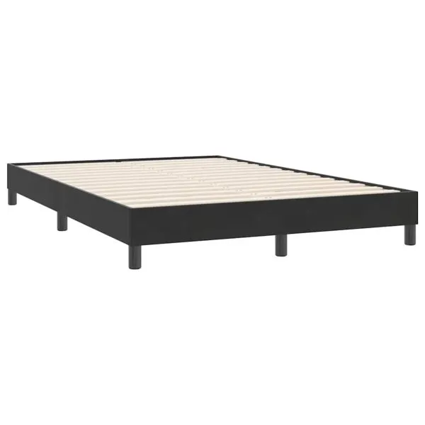 Cadru de pat fără saltea Negru 140×220 cm catifea