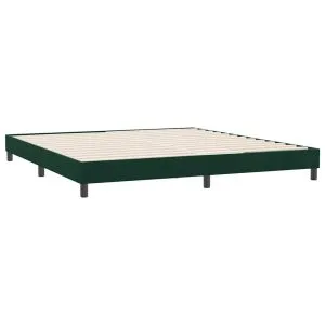 Cadru de pat fără saltea Verde închis 180×220 cm catifea