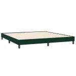 Pat box spring cu saltea, verde închis, 180×210 cm, catifea