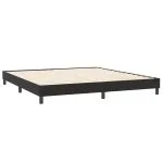Pat box spring cu saltea, negru, 200×210 cm, catifea